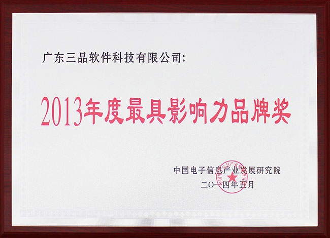 2013年度最具影響力品牌